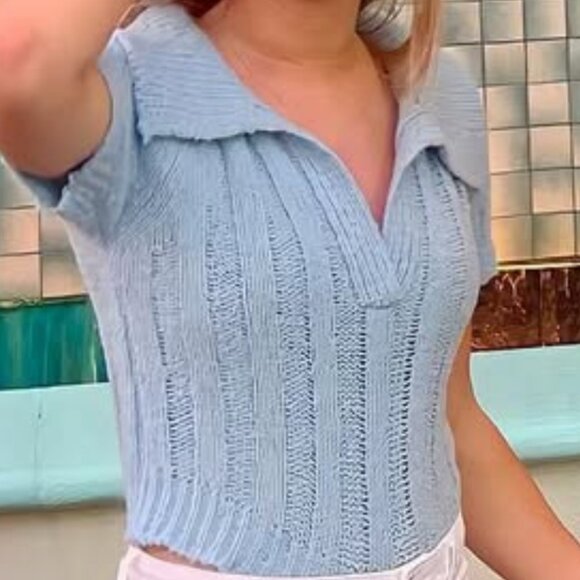 Blue Sweater top - Picture 2 of 2
